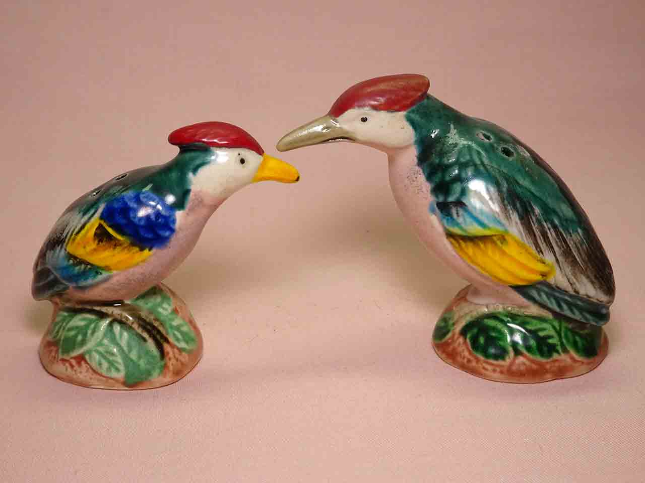 40043 Vintage Made in Japan birds salt and pepper shakers - Flickers