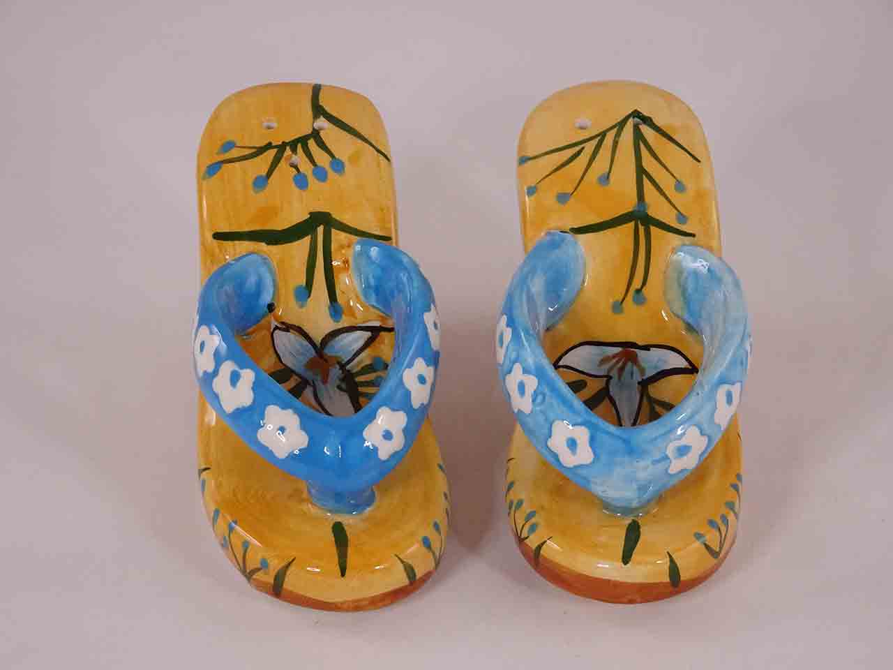 46461 Maui Hawaiian Blue Slippers by Mango Mike Salt and Pepper Shakers