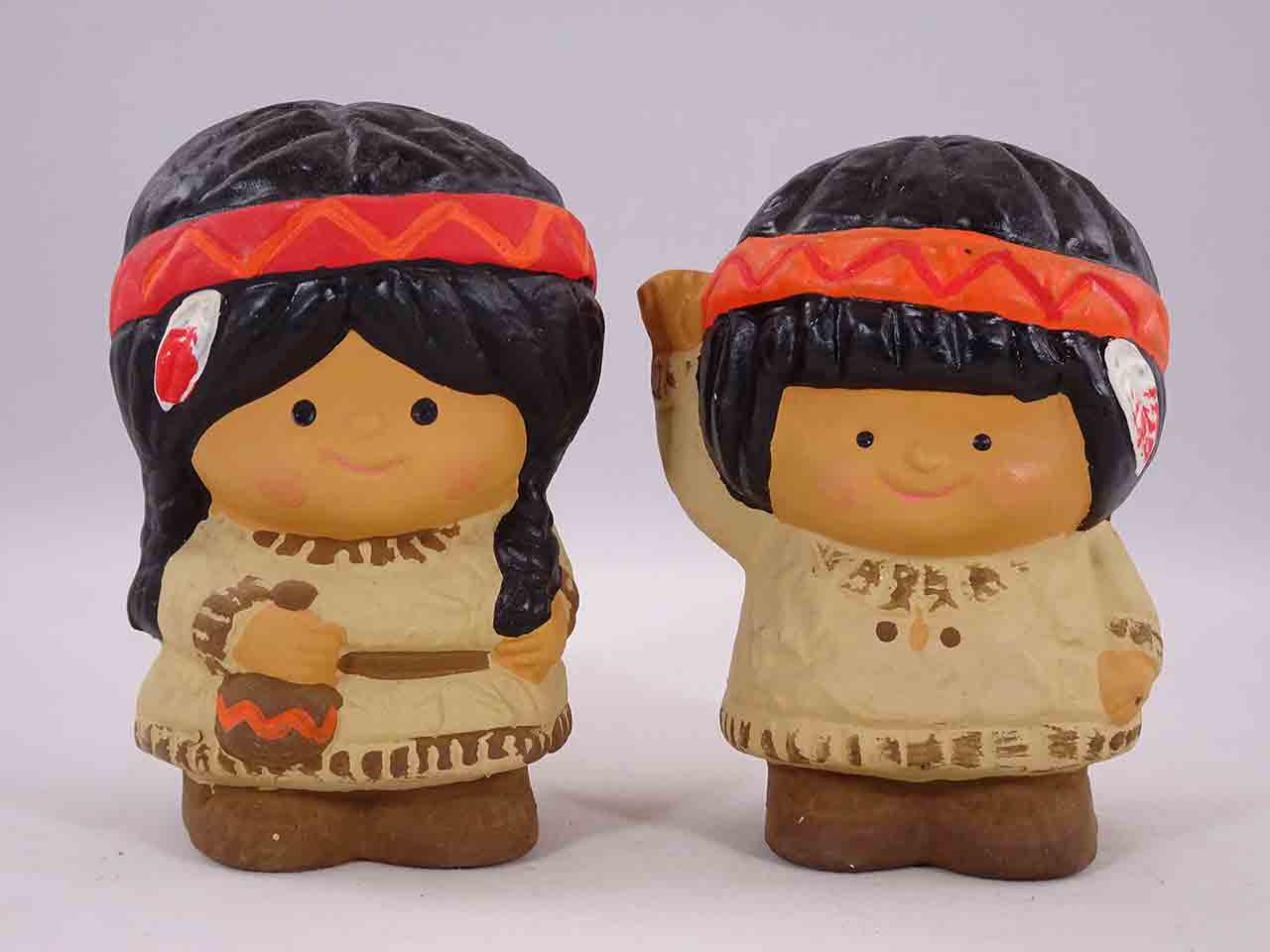 48433 Gibson Greeting Cards Salt and Pepper Friends - Native American salt and pepper shakers