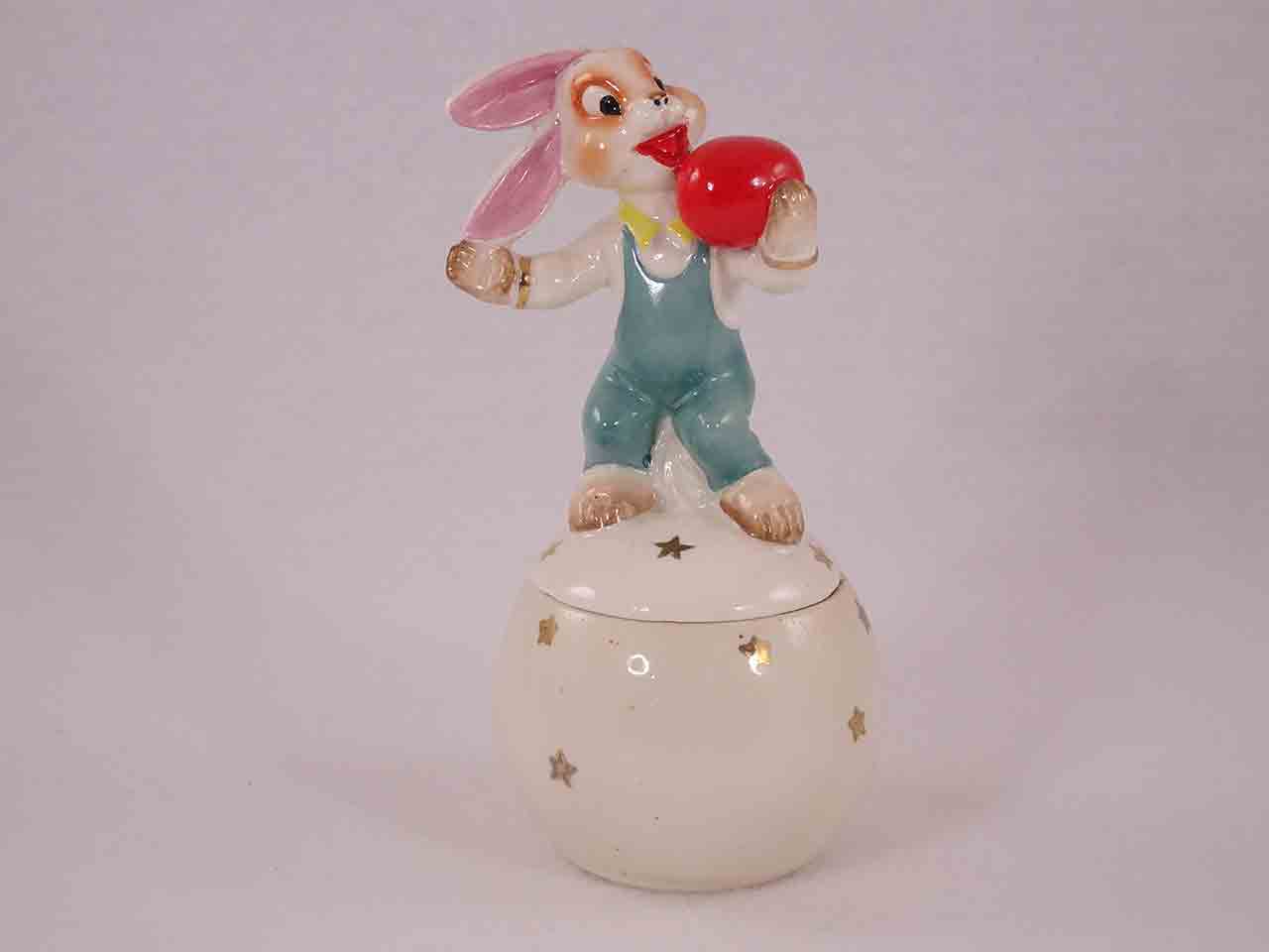 49080 Circus Animals Balancing on Circus Balls salt and pepper shakers - rabbit