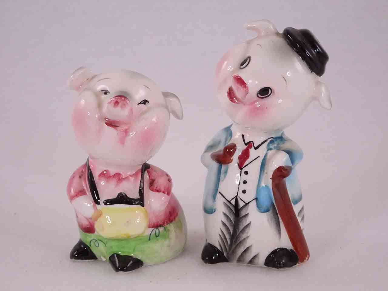 49297 Japan Dressed Animals Salt and Pepper Shakers - Pigs